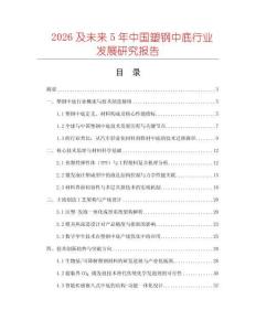 2026及未來(lái)5年中國(guó)塑鋼中底行業(yè)發(fā)展研究報(bào)告