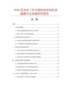 2026及未來(lái)5年中國(guó)彩色電視機(jī)消磁器行業(yè)發(fā)展研究報(bào)告