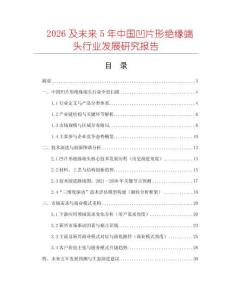 2026及未來5年中國凹片形絕緣端頭行業(yè)發(fā)展研究報告