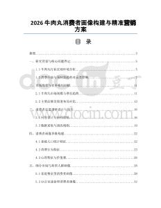 2026牛肉丸消費者畫像構建與精準營銷方案