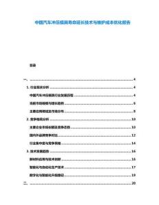 中國汽車沖壓模具壽命延長技術(shù)與維護(hù)成本優(yōu)化報(bào)告