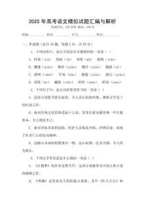 2025年高考語文模擬試題匯編與解析