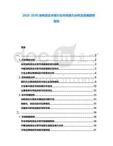 2025-2030油電混合水泵行業(yè)市場潛力分析及發(fā)展趨勢報告