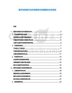 數字化轉型行業市場格局與發展路徑分析報告