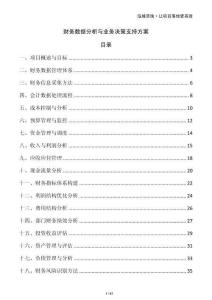 財(cái)務(wù)數(shù)據(jù)分析與業(yè)務(wù)決策支持方案