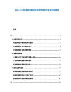 2025-2030海陸空聯(lián)運(yùn)市場競爭研究與未來方向預(yù)測