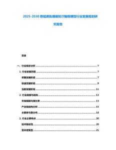 2025-2030憨錳膺軌繃剿姣濘翰桎槽餒行業(yè)發(fā)展規(guī)劃研究報(bào)告