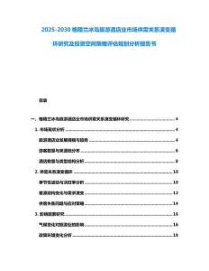 2025-2030格陵蘭冰島旅游酒店業市場供需關系演變循環研究及投資空間策略評估規劃分析報告書