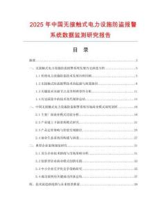 2025年中國無接觸式電力設施防盜報警系統數據監測研究報告