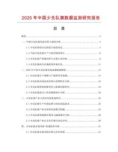 2025年中國(guó)少先隊(duì)旗數(shù)據(jù)監(jiān)測(cè)研究報(bào)告