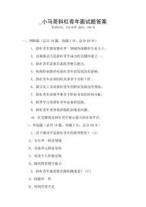 _小馬哥斜杠青年面試題答案