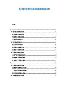 無人機(jī)行業(yè)競爭格局與應(yīng)用場景拓展分析