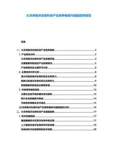 大洋洲海洋生物科技產(chǎn)業(yè)競爭格局與崛起趨勢報告