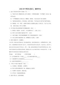 2026年中考語文 修辭手法 練習（含解析）