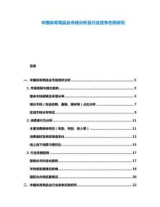 中國(guó)體育用品業(yè)市場(chǎng)分析及行業(yè)競(jìng)爭(zhēng)態(tài)勢(shì)研究