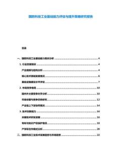 國(guó)防科技工業(yè)基礎(chǔ)能力評(píng)估與提升策略研究報(bào)告