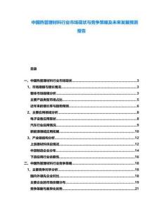 中國熱管理材料行業市場現狀與競爭策略及未來發展預測報告