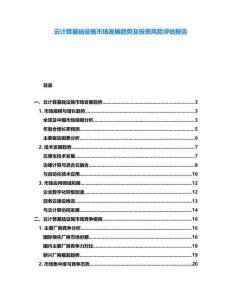 云計(jì)算基礎(chǔ)設(shè)施市場發(fā)展趨勢及投資風(fēng)險(xiǎn)評(píng)估報(bào)告