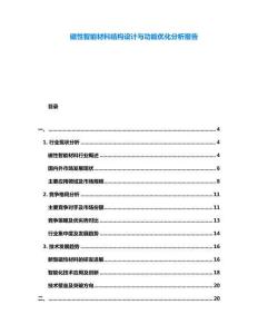 磁性智能材料結(jié)構(gòu)設(shè)計(jì)與功能優(yōu)化分析報(bào)告