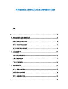 高鐵連接器行業(yè)標(biāo)準(zhǔn)演變及企業(yè)戰(zhàn)略調(diào)整研究報告