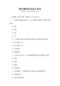 數字媒體藝術設計考試