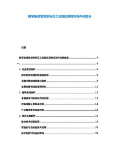 數(shù)字能源管理系統(tǒng)在工業(yè)園區(qū)落地實(shí)效評(píng)估報(bào)告