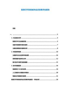 智慧燈桿系統(tǒng)城市試點(diǎn)效果評(píng)估報(bào)告