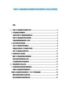 中國5G基站建設(shè)市場規(guī)模與供應(yīng)商競爭力對(duì)比分析報(bào)告