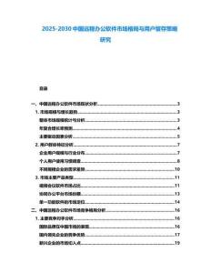 2025-2030中國遠程辦公軟件市場格局與用戶留存策略研究