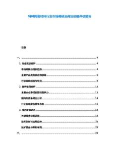 特種陶瓷材料行業市場調研及商業價值評估報告