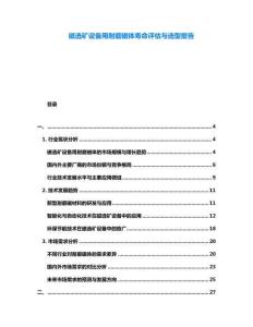 磁选矿设备用耐磨磁体寿命评估与选型报告