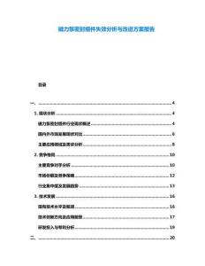 磁力泵密封组件失效分析与改进方案报告