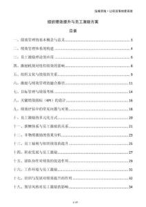 組織績(jī)效提升與員工激勵(lì)方案