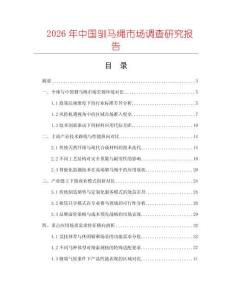 2026年中國(guó)馴馬繩市場(chǎng)調(diào)查研究報(bào)告