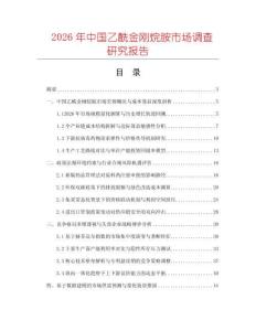 2026年中國乙酰金剛烷胺市場調(diào)查研究報告