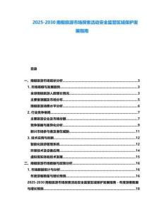 2025-2030南極旅游市場(chǎng)探索活動(dòng)安全監(jiān)管區(qū)域保護(hù)發(fā)展指南