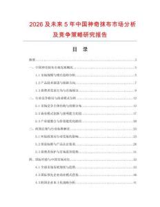 2026及未來5年中國神奇抹布市場分析及競爭策略研究報告