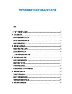 中國中醫(yī)器械現(xiàn)代化改良與循證評(píng)價(jià)體系構(gòu)建