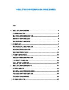 中國(guó)工業(yè)氣體市場(chǎng)供需格局與進(jìn)口依賴度分析報(bào)告