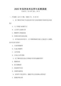 2025年信息技術應用與發展真題
