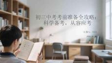 初三中考考前準備全攻略：科學備考，從容應考