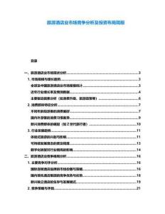 旅游酒店業(yè)市場(chǎng)競(jìng)爭(zhēng)分析及投資布局簡(jiǎn)報(bào)