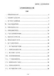 公司營銷流程優(yōu)化方案