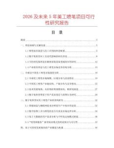 2026及未來(lái)5年美工噴筆項(xiàng)目可行性研究報(bào)告
