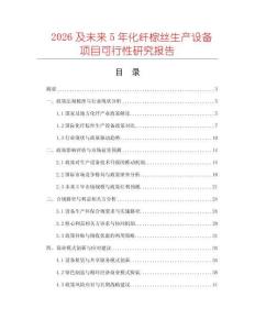 2026及未來5年化纖棕絲生產設備項目可行性研究報告