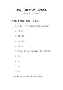 2025年多媒體技術(shù)與應(yīng)用試題