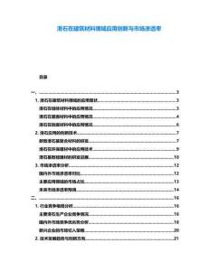 滑石在建筑材料領(lǐng)域應(yīng)用創(chuàng)新與市場滲透率