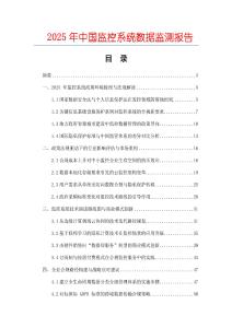 2025年中國監控系統數據監測報告