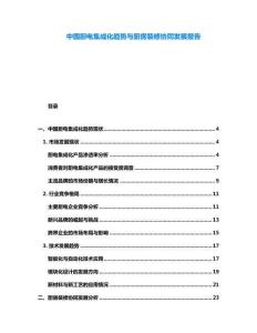 中國廚電集成化趨勢與廚房裝修協同發展報告