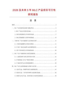 2026及未來(lái)5年MLC產(chǎn)品項(xiàng)目可行性研究報(bào)告